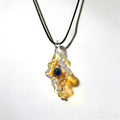 Glass Pearl and Seashell Pendant Necklace